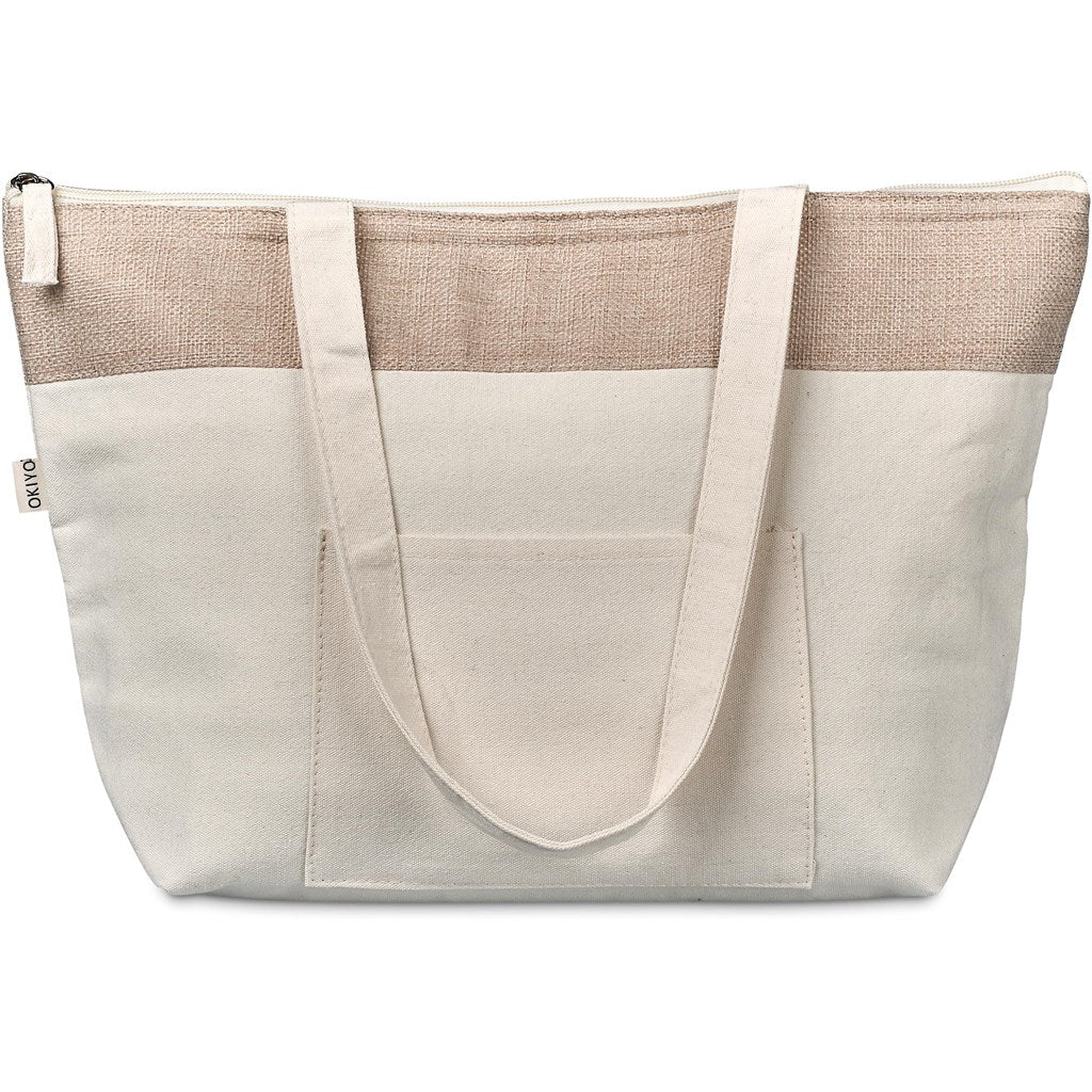 Okiyo Arshi Cotton & Jute 12 Can Lunch Cooler Mirelle Leather and Lifestyle