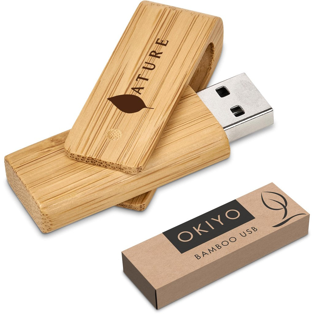 Okiyo Bakemono Bamboo Flash Drive - 32GB ZA Flash Drives,Bamboo Products Mirelle Leather and Lifestyle