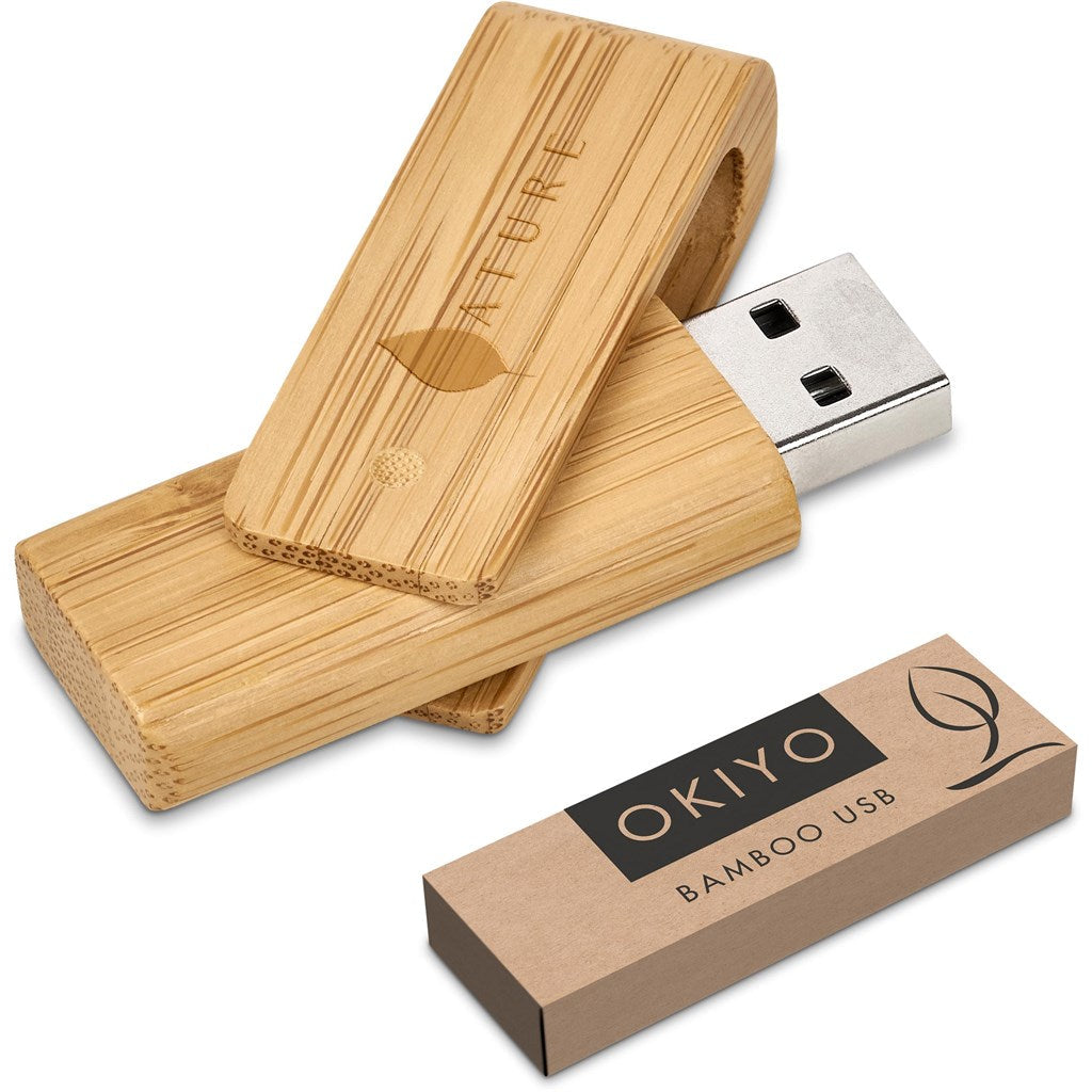 Okiyo Bakemono Bamboo Flash Drive - 32GB ZA Flash Drives,Bamboo Products Mirelle Leather and Lifestyle
