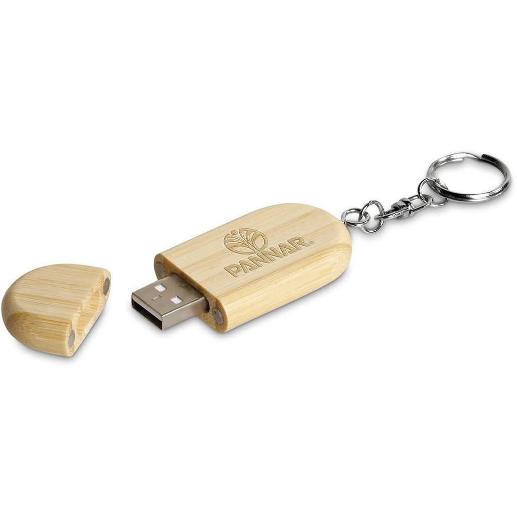 Okiyo Benkyou Bamboo Flash Drive Keyholder - 8GB - MIRELLE Leather and Lifestyle