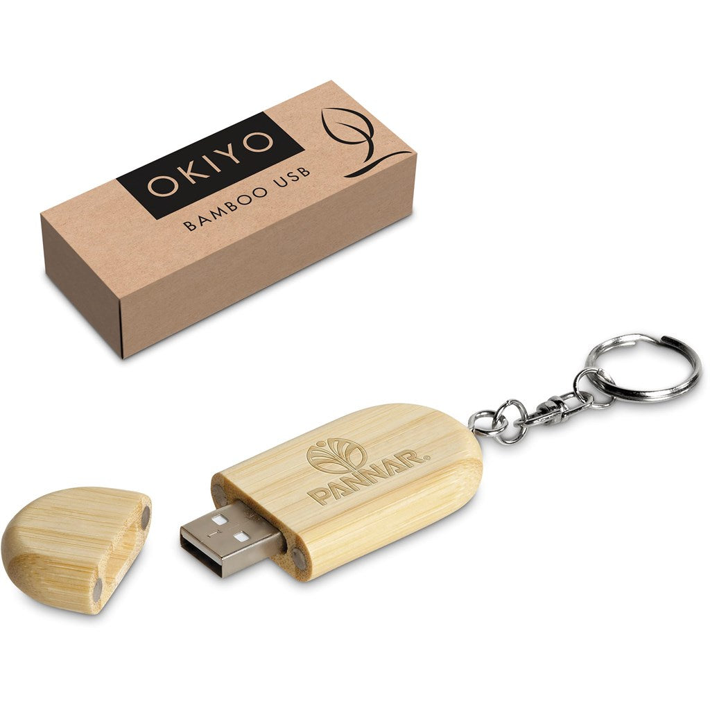 Okiyo Benkyou Bamboo Flash Drive Keyholder - 8GB - MIRELLE Leather and Lifestyle
