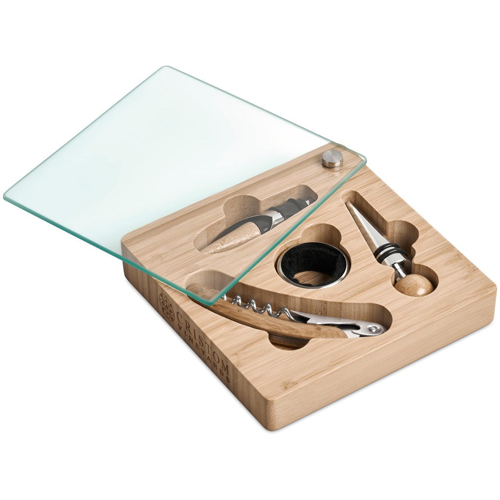 Okiyo Budonoki Bamboo Wine Accessories set Mirelle Leather and Lifestyle