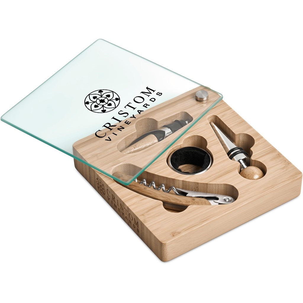 Okiyo Budonoki Bamboo Wine Accessories set Mirelle Leather and Lifestyle
