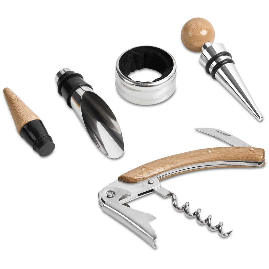 Okiyo Budonoki Bamboo Wine Accessories set Mirelle Leather and Lifestyle