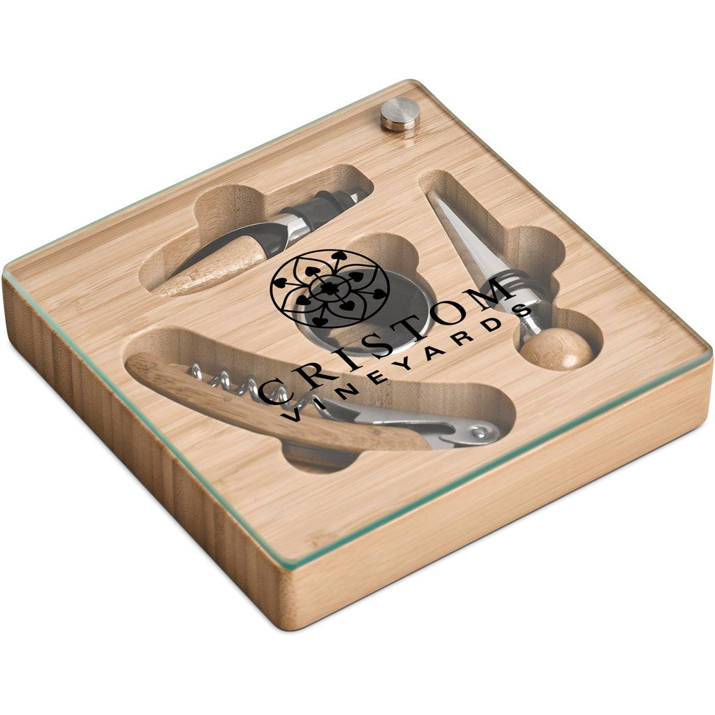 Okiyo Budonoki Bamboo Wine Accessories set Mirelle Leather and Lifestyle