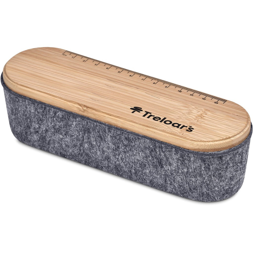 Okiyo Byoga Recycled PET Felt & Bamboo Stationery Case Mirelle Leather and Lifestyle