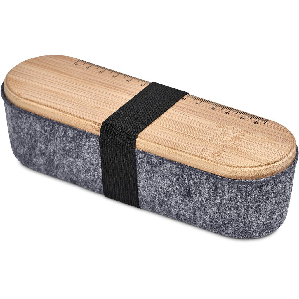 Okiyo Byoga Recycled PET Felt & Bamboo Stationery Case Mirelle Leather and Lifestyle