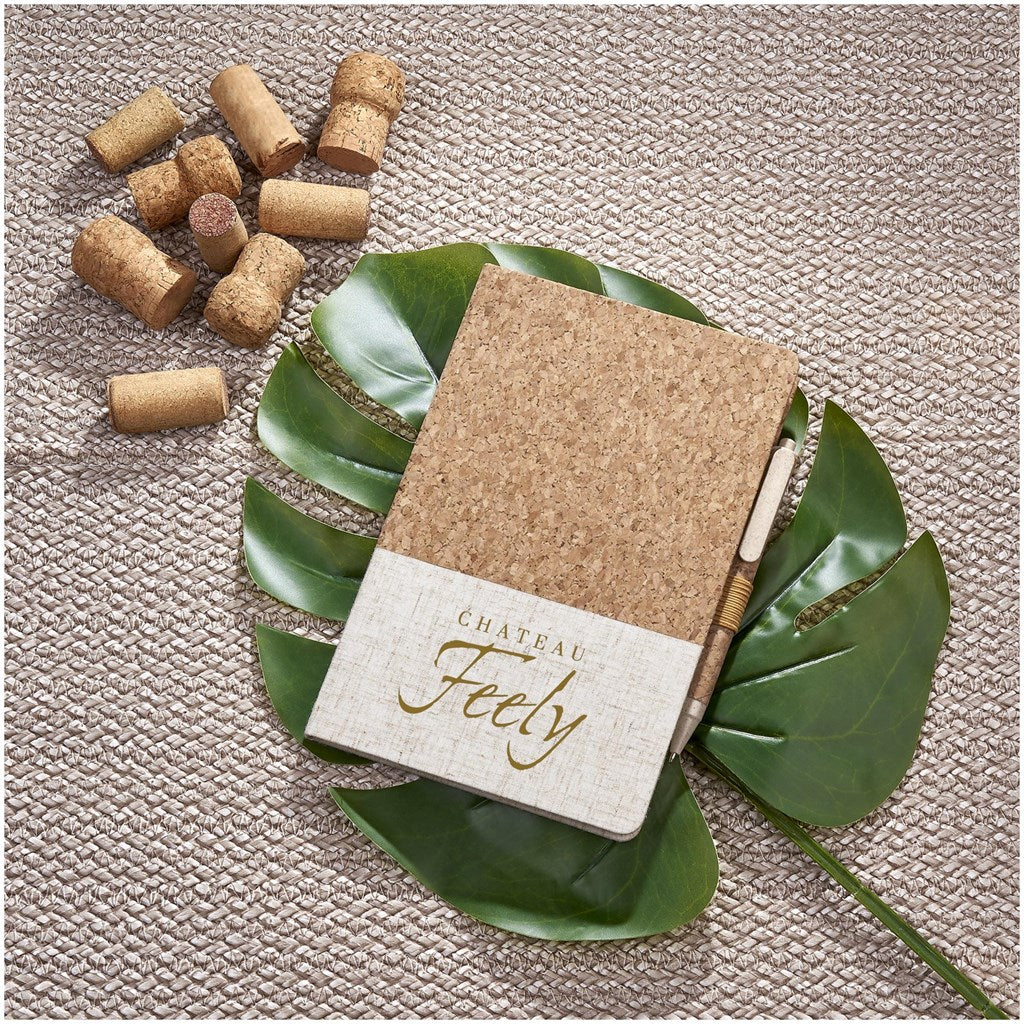 Okiyo Cardon Cork Notebook & Pen Set - MIRELLE Leather and Lifestyle