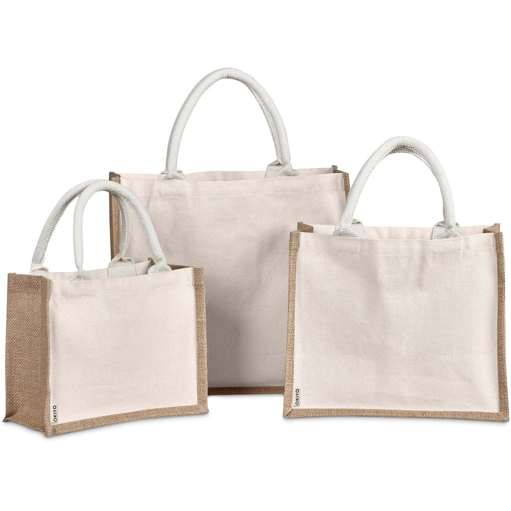 Okiyo Chinsai Maxi Jute & Cotton Tote Mirelle Leather and Lifestyle