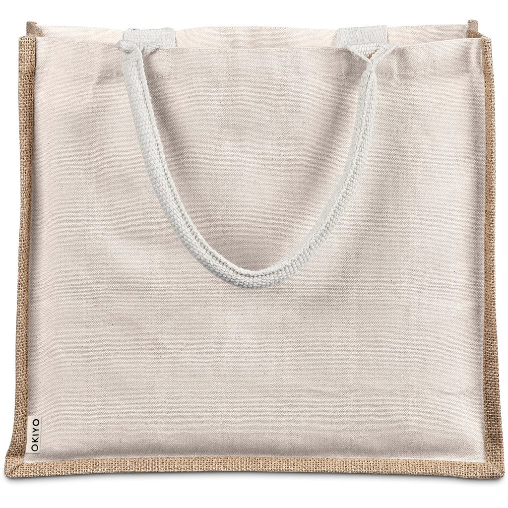 Okiyo Chinsai Maxi Jute & Cotton Tote Mirelle Leather and Lifestyle