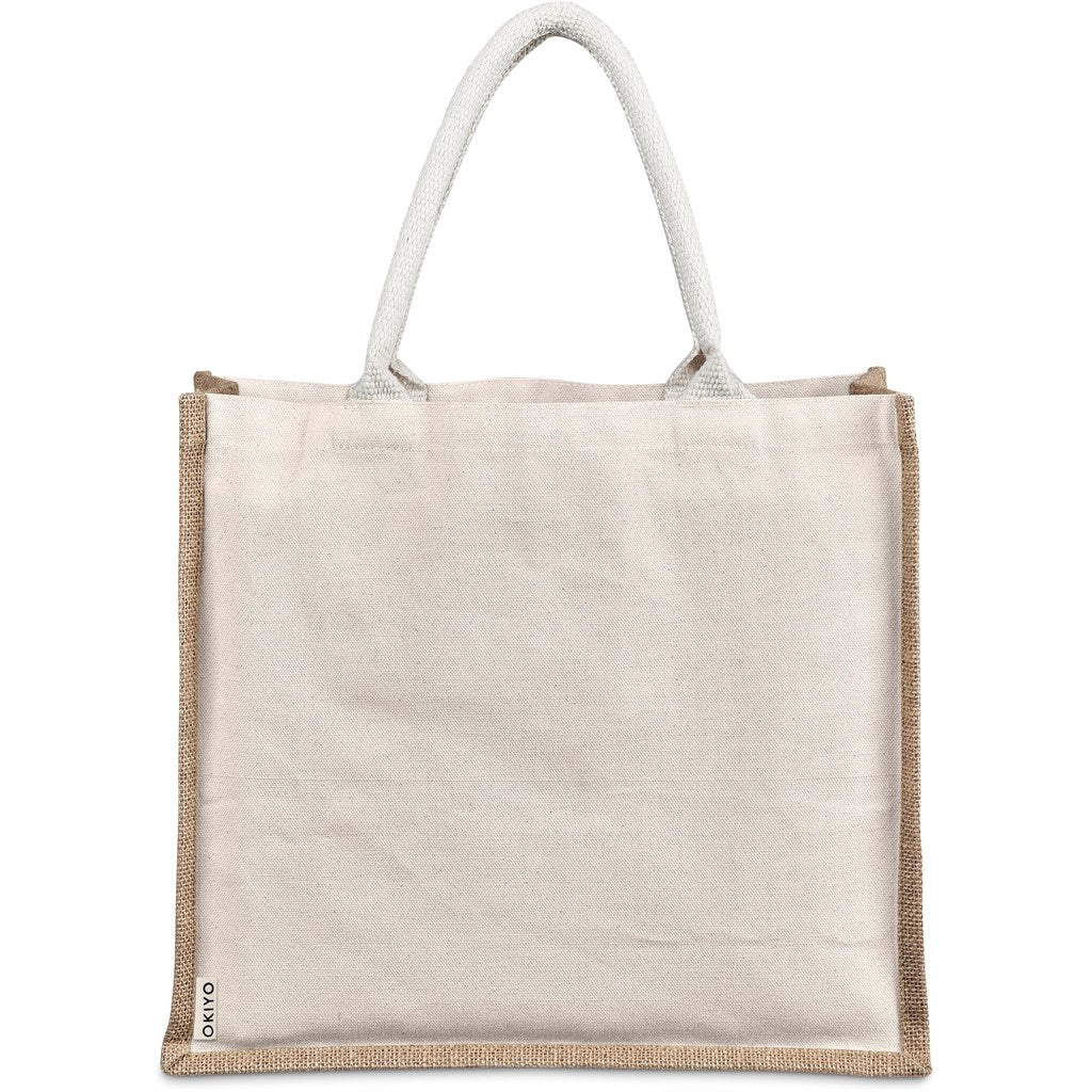 Okiyo Chinsai Maxi Jute & Cotton Tote Mirelle Leather and Lifestyle