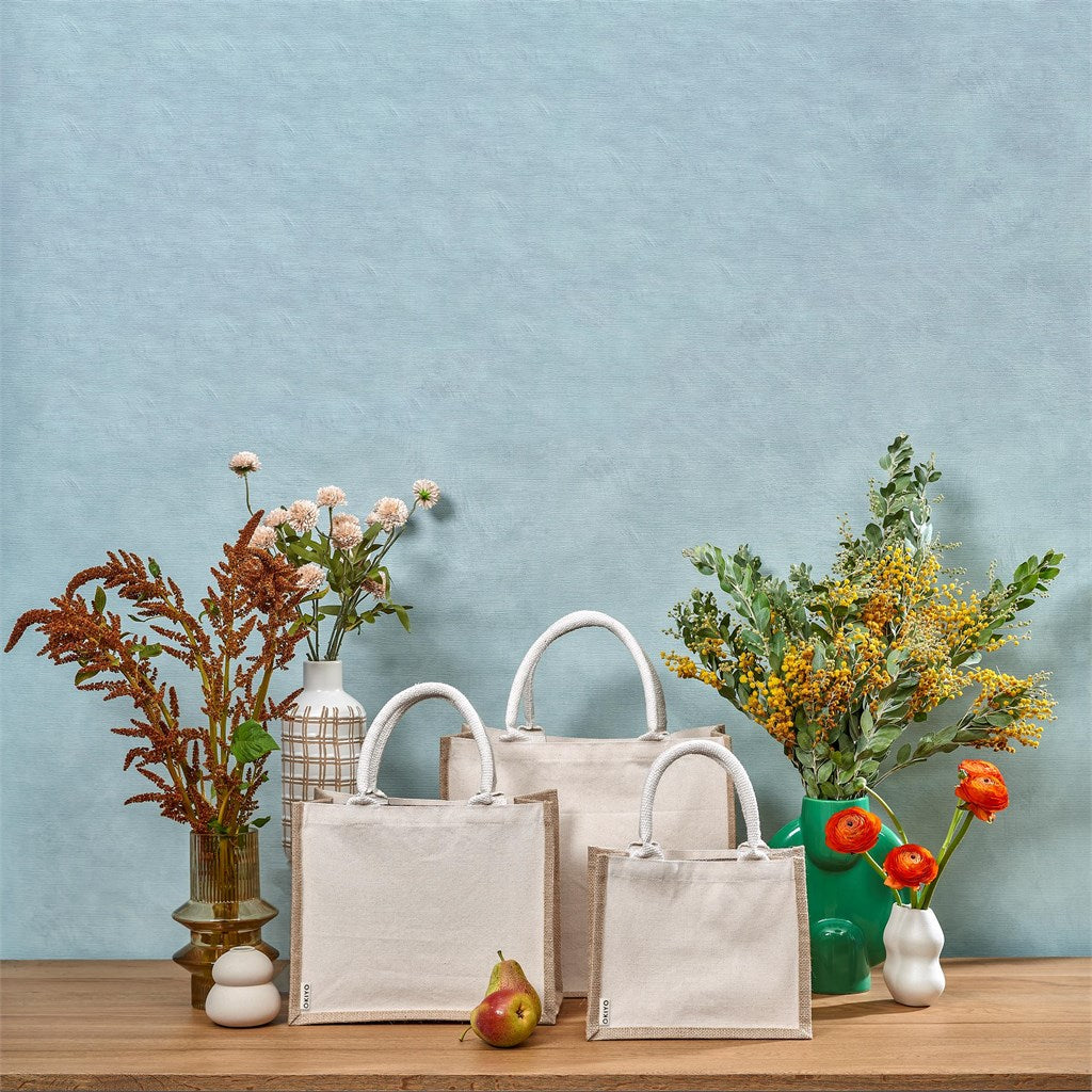 Okiyo Chinsai Midi Jute & Cotton Tote Mirelle Leather and Lifestyle