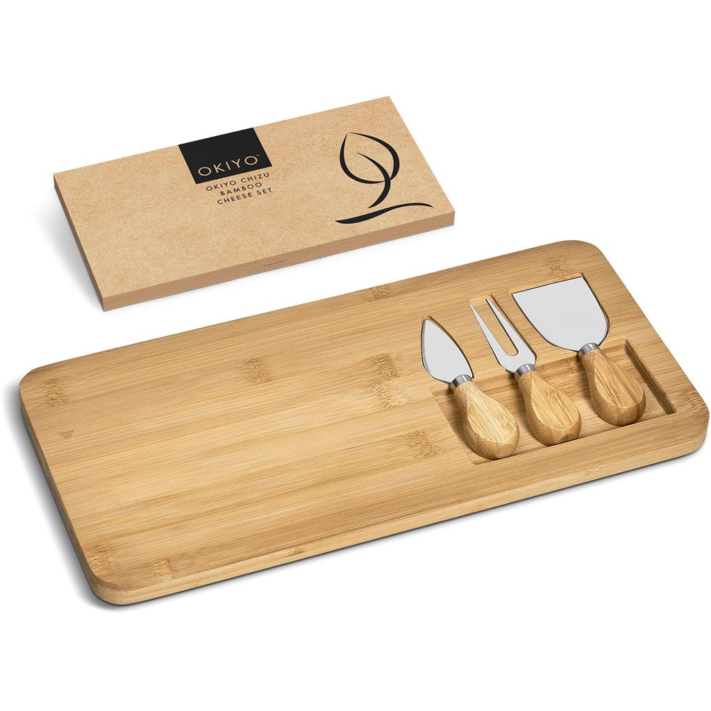 Okiyo Chizu Bamboo Cheese Board Set Mirelle Leather and Lifestyle