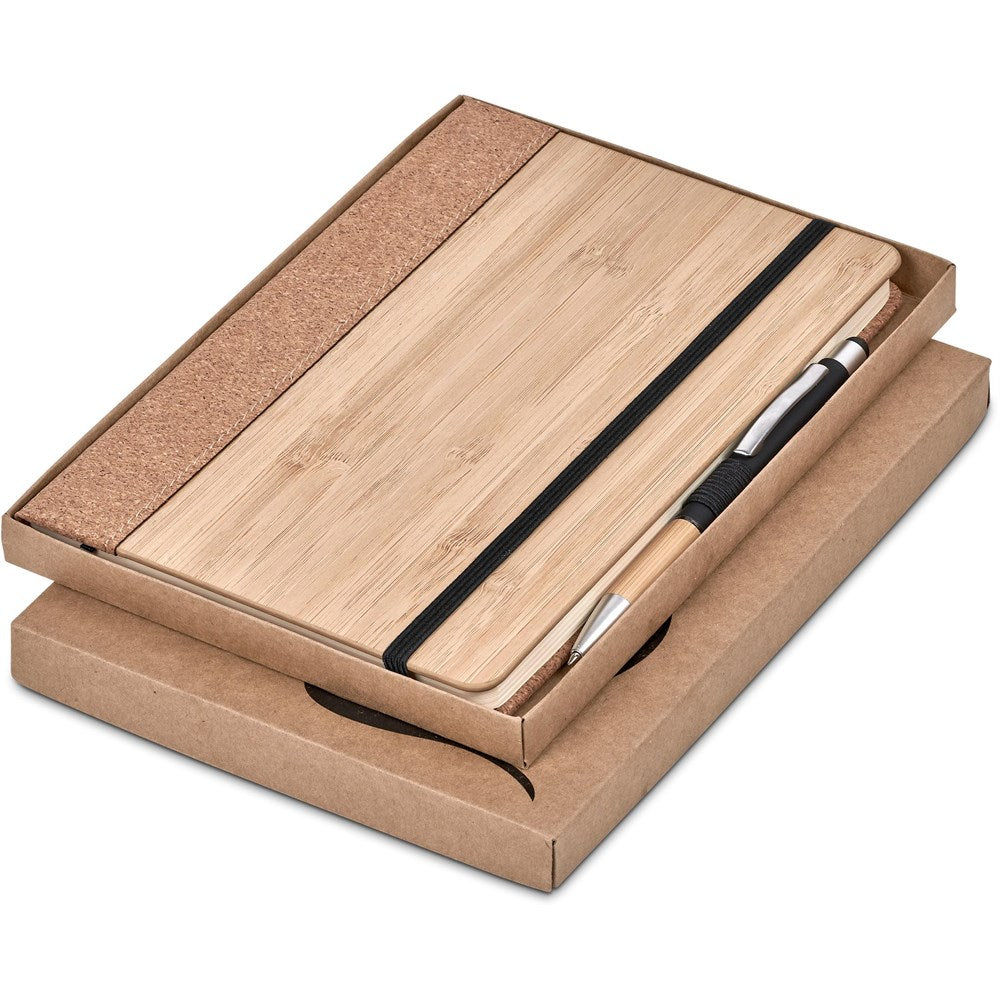 Okiyo Eri Bamboo & Cork Notebook & Pen Set ZA A5 Notebooks,Eco-Friendly Notebooks,Bamboo Products,Cork Products,Ideas for Work Mirelle Leather and Lifestyle