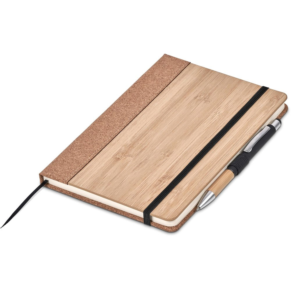 Okiyo Eri Bamboo & Cork Notebook & Pen Set ZA A5 Notebooks,Eco-Friendly Notebooks,Bamboo Products,Cork Products,Ideas for Work Mirelle Leather and Lifestyle