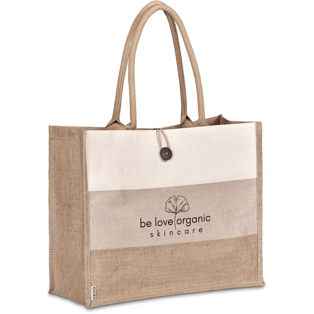 Okiyo Fukei Jute & Cotton Tote Mirelle Leather and Lifestyle