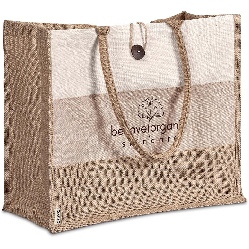 Okiyo Fukei Jute & Cotton Tote Mirelle Leather and Lifestyle