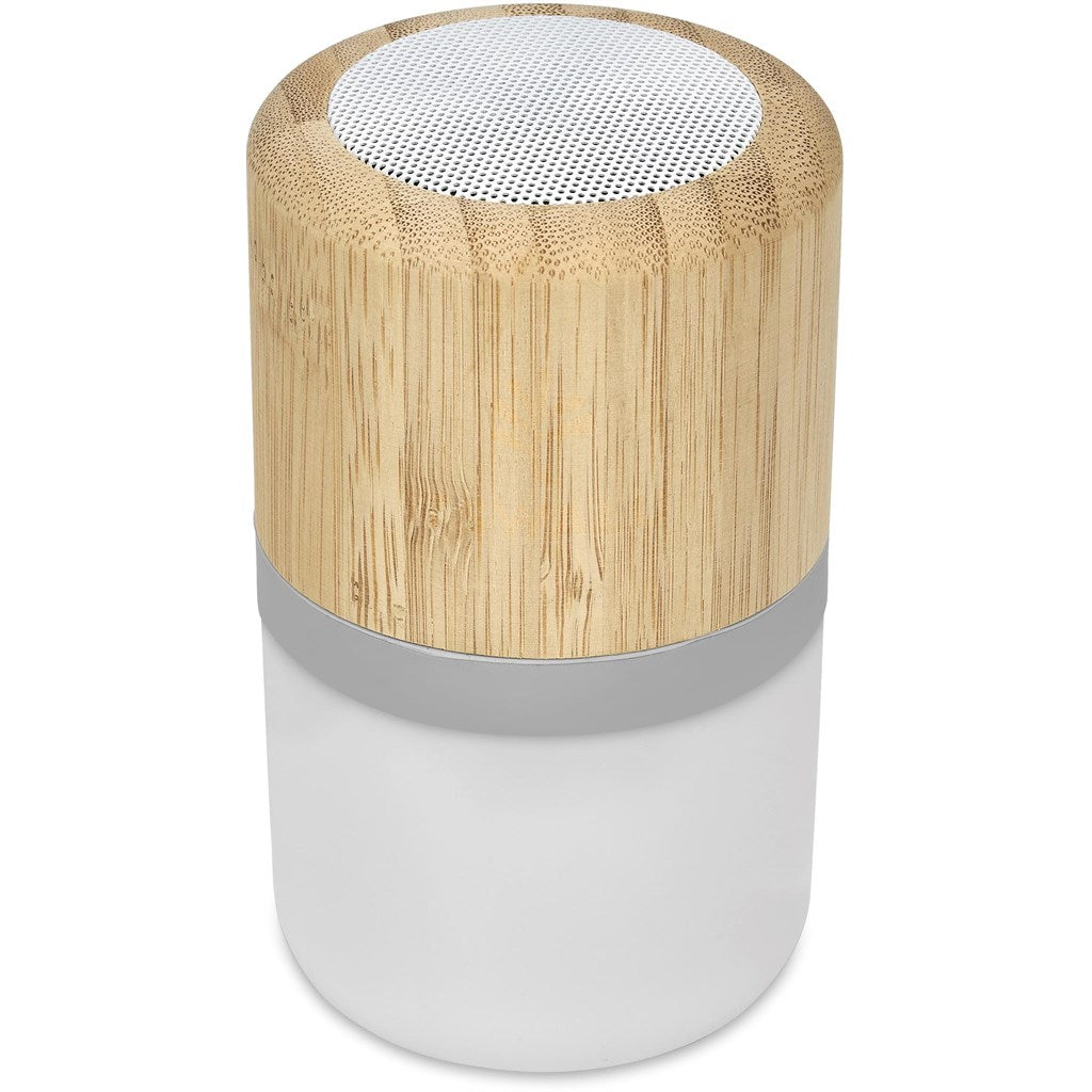 Okiyo Heiwa Bamboo Bluetooth Speaker & Night Light Mirelle Leather and Lifestyle