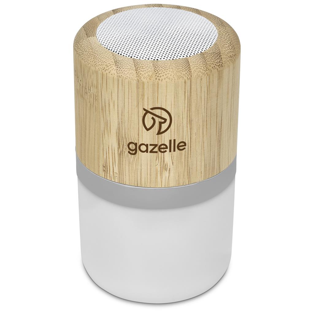 Okiyo Heiwa Bamboo Bluetooth Speaker & Night Light Mirelle Leather and Lifestyle