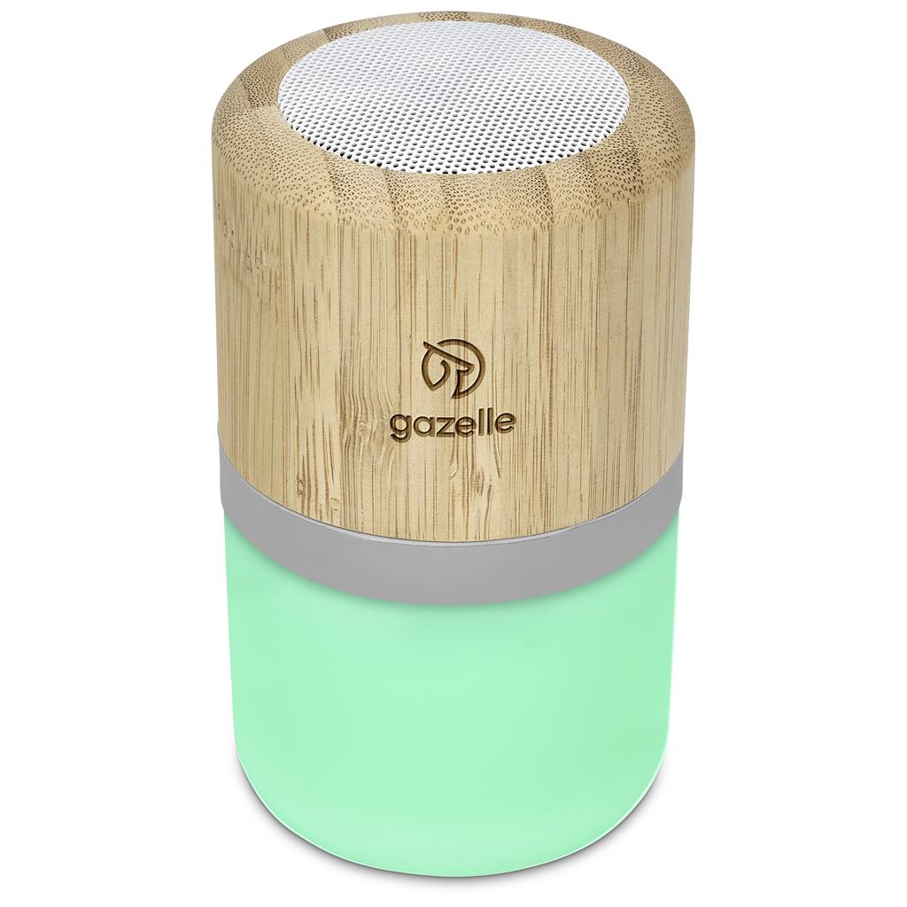 Okiyo Heiwa Bamboo Bluetooth Speaker & Night Light Mirelle Leather and Lifestyle