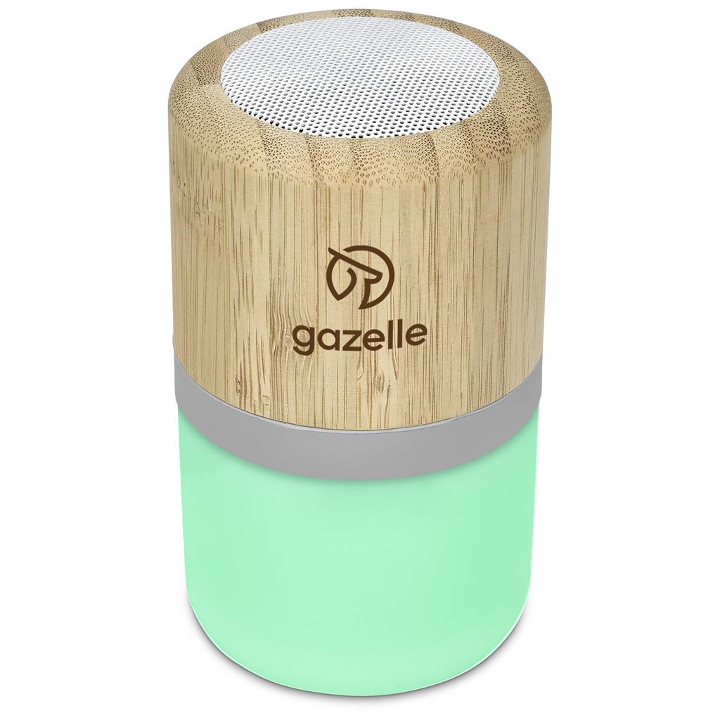 Okiyo Heiwa Bamboo Bluetooth Speaker & Night Light Mirelle Leather and Lifestyle