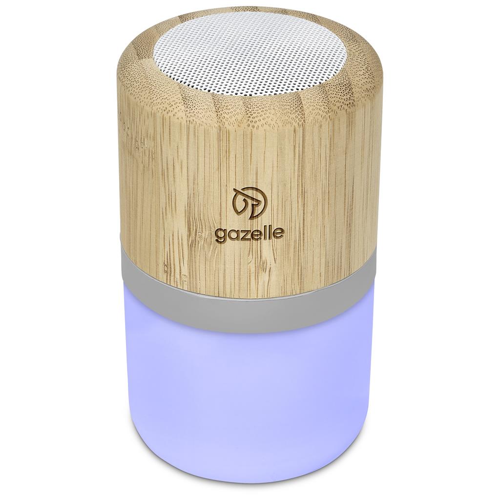 Okiyo Heiwa Bamboo Bluetooth Speaker & Night Light Mirelle Leather and Lifestyle