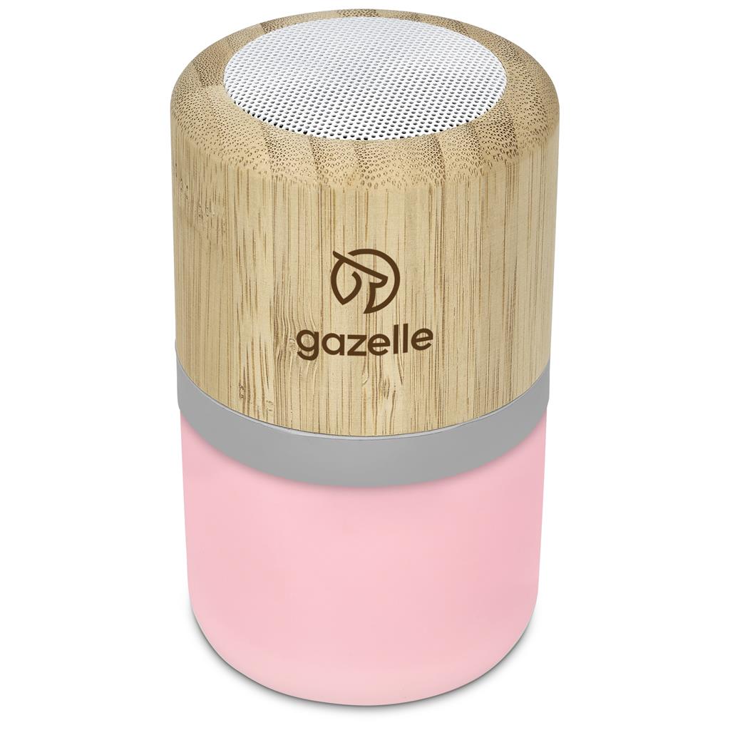 Okiyo Heiwa Bamboo Bluetooth Speaker & Night Light Mirelle Leather and Lifestyle