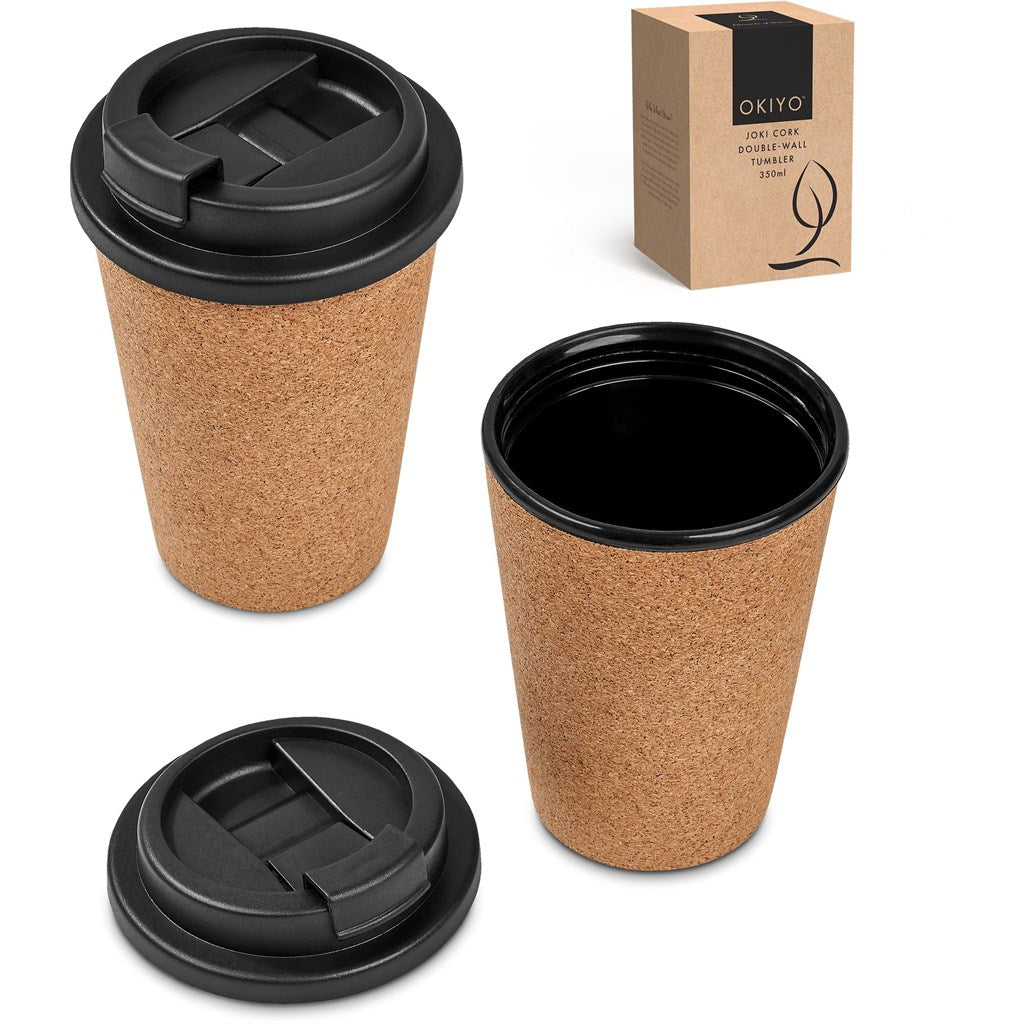 Okiyo Joki Cork & Wheat Straw Double-Wall Tumbler – 350ml Mirelle Leather and Lifestyle