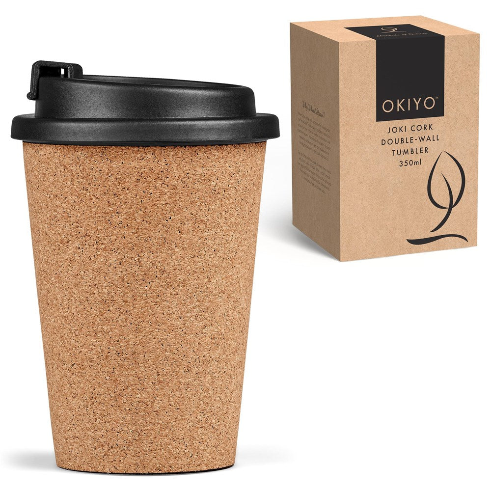 Okiyo Joki Cork & Wheat Straw Double-Wall Tumbler – 350ml Mirelle Leather and Lifestyle
