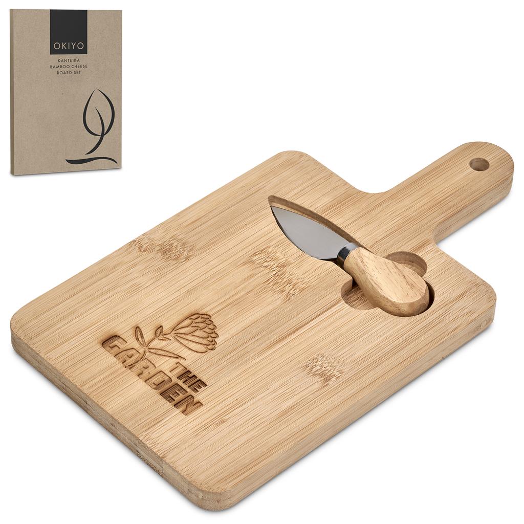 Okiyo Kanteika Bamboo Cheese Board Set Mirelle Leather and Lifestyle