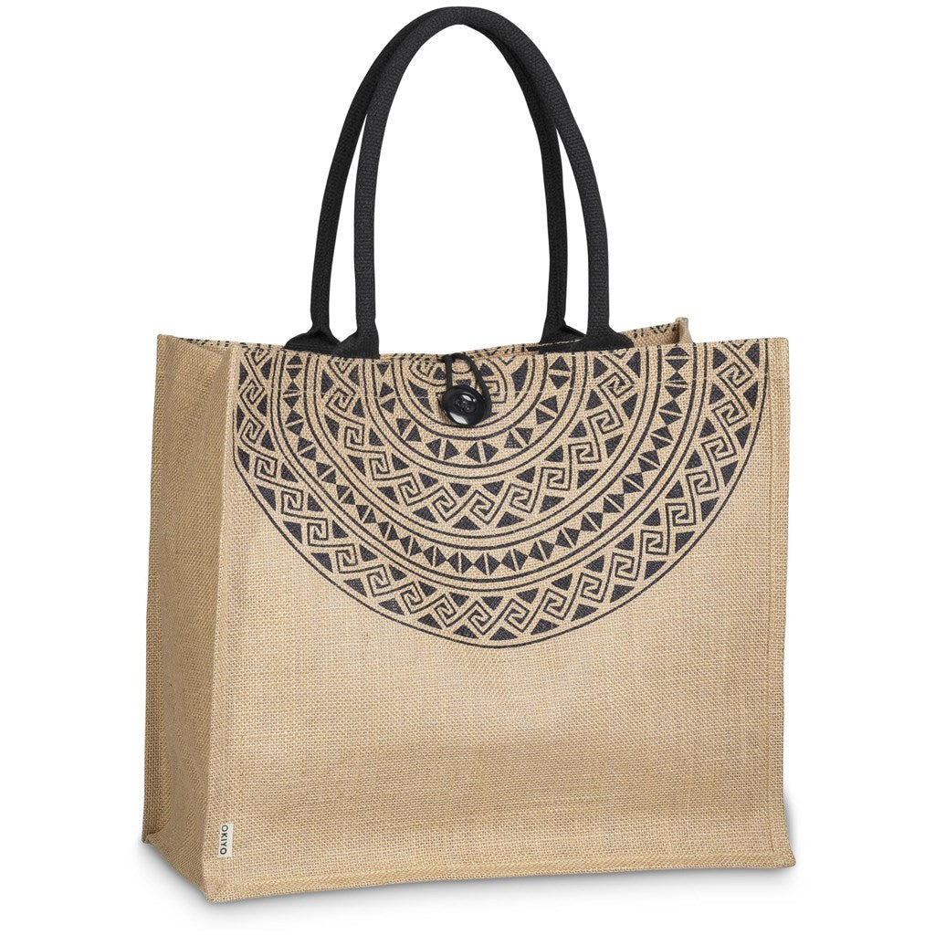 Okiyo Kashira Jute Tote Mirelle Leather and Lifestyle