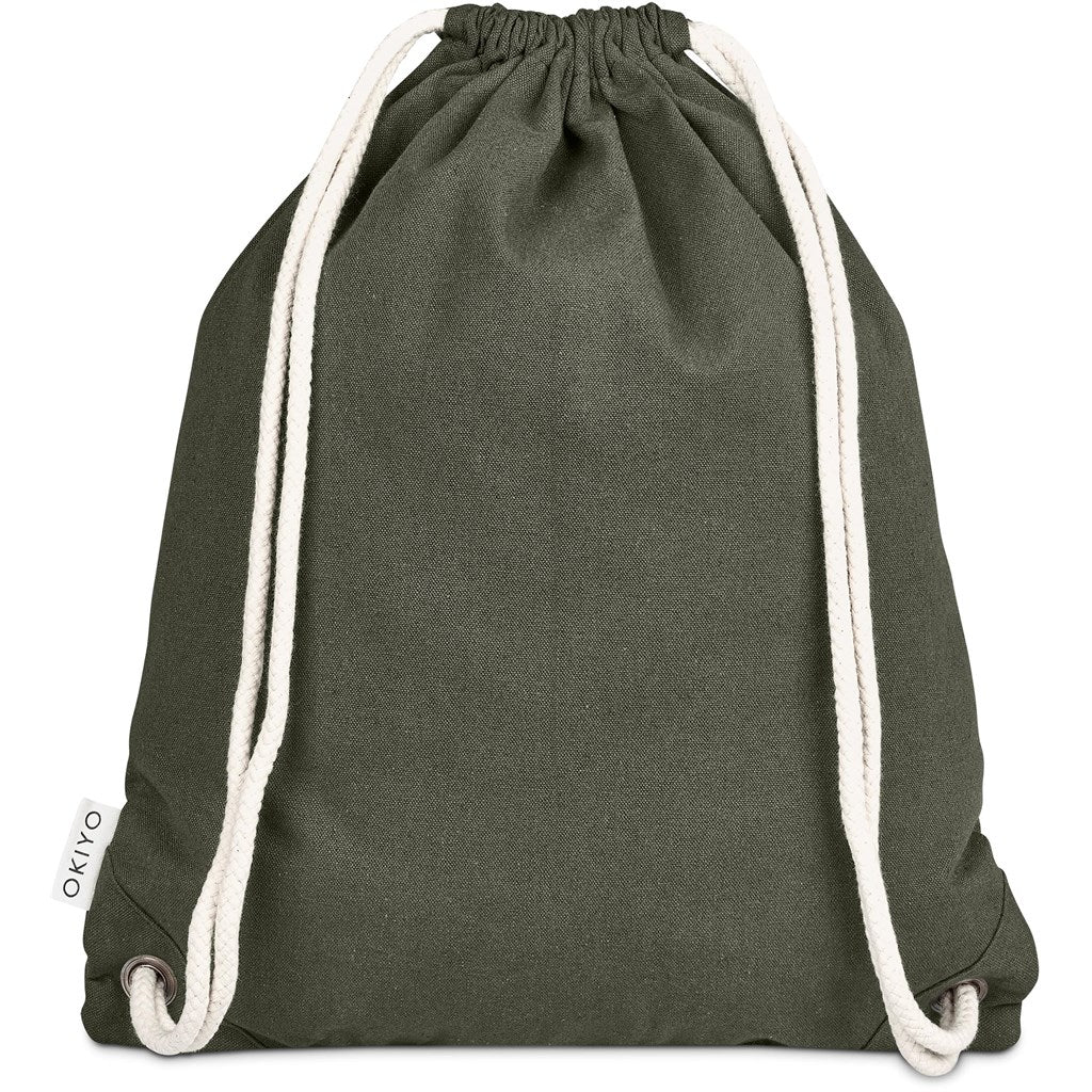 Okiyo Kinchaku Recycled Canvas Drawstring Bag Mirelle Leather and Lifestyle