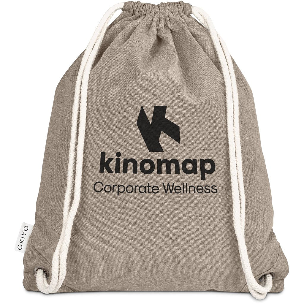 Okiyo Kinchaku Recycled Canvas Drawstring Bag Mirelle Leather and Lifestyle