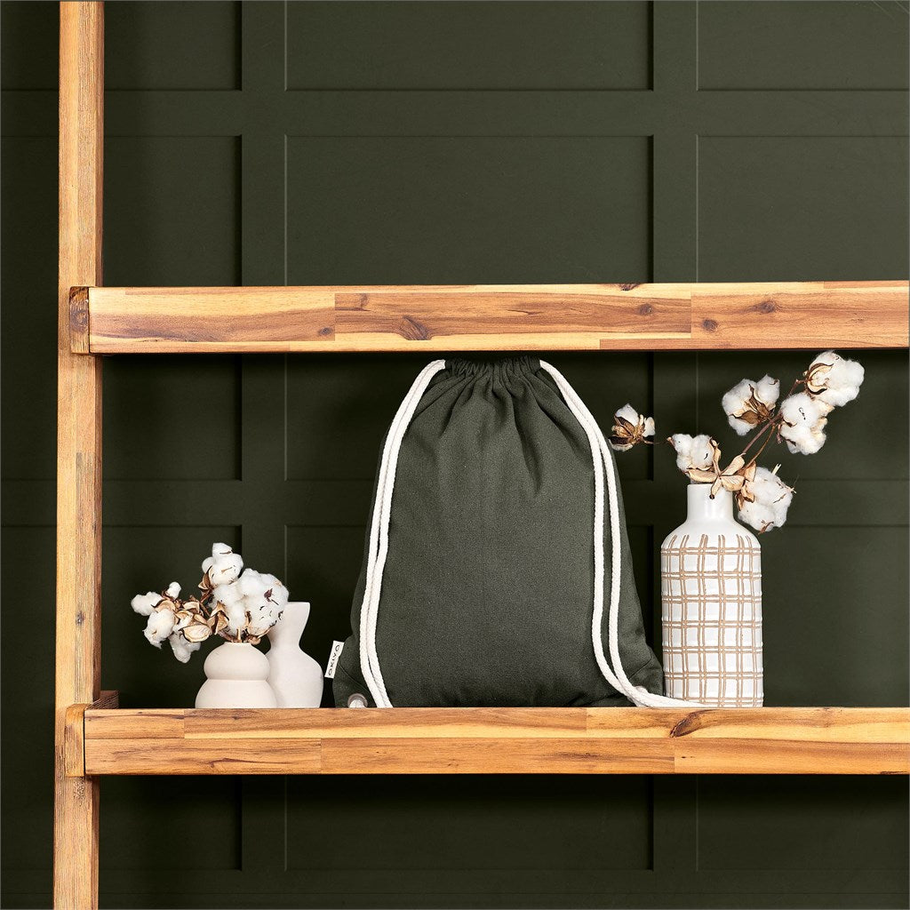 Okiyo Kinchaku Recycled Canvas Drawstring Bag Mirelle Leather and Lifestyle