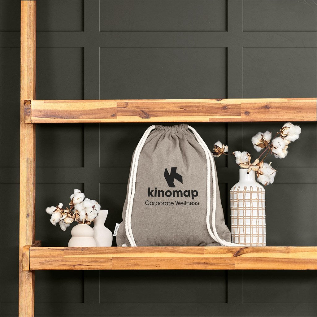 Okiyo Kinchaku Recycled Canvas Drawstring Bag Mirelle Leather and Lifestyle