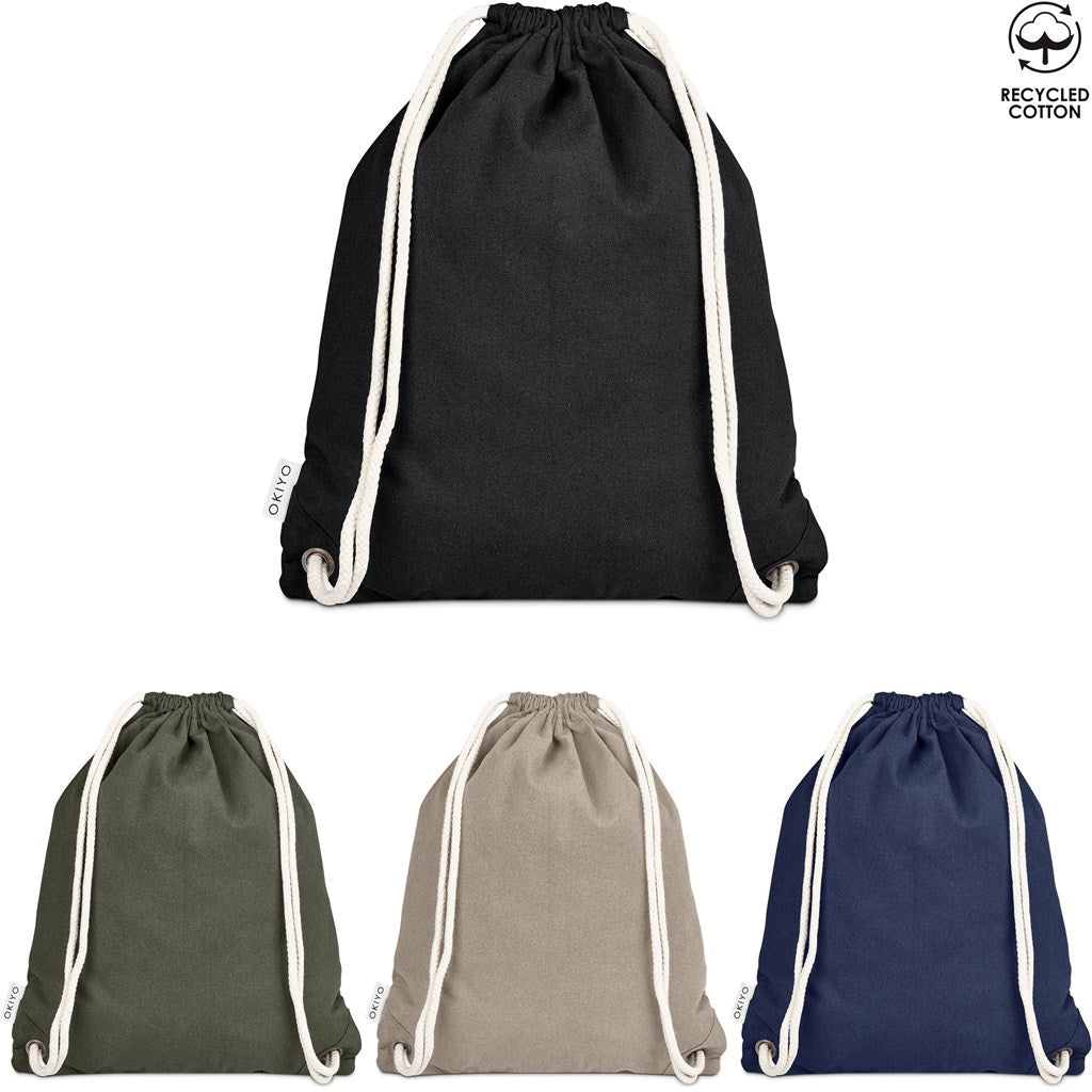 Okiyo Kinchaku Recycled Canvas Drawstring Bag Mirelle Leather and Lifestyle