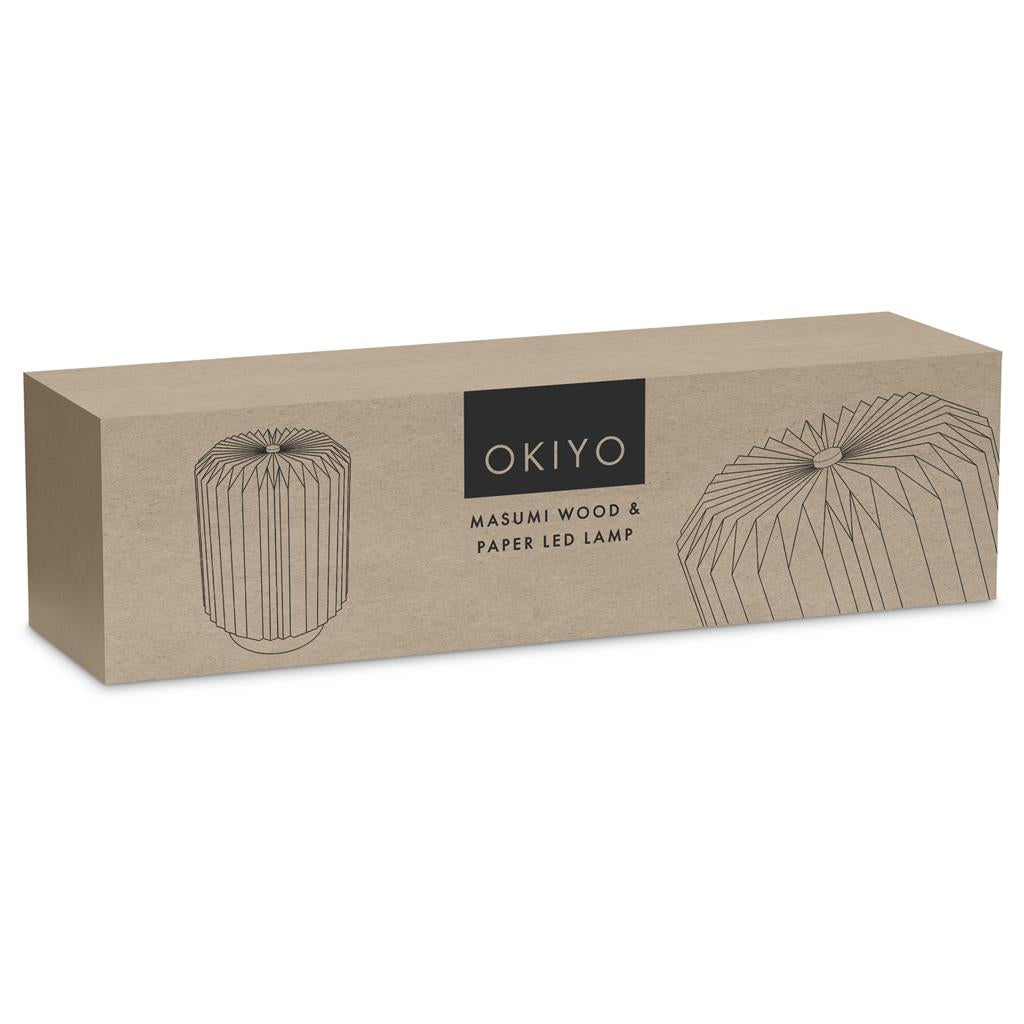 Okiyo Masumi Wood & Paper LED Lamp Mirelle Leather and Lifestyle