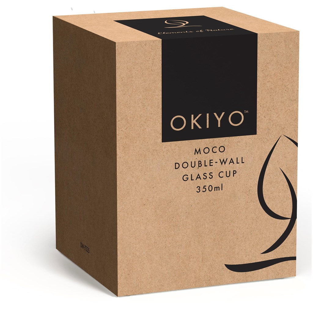Okiyo Moco Glass & Bamboo Double-Wall Cup - 350ml Mirelle Leather and Lifestyle