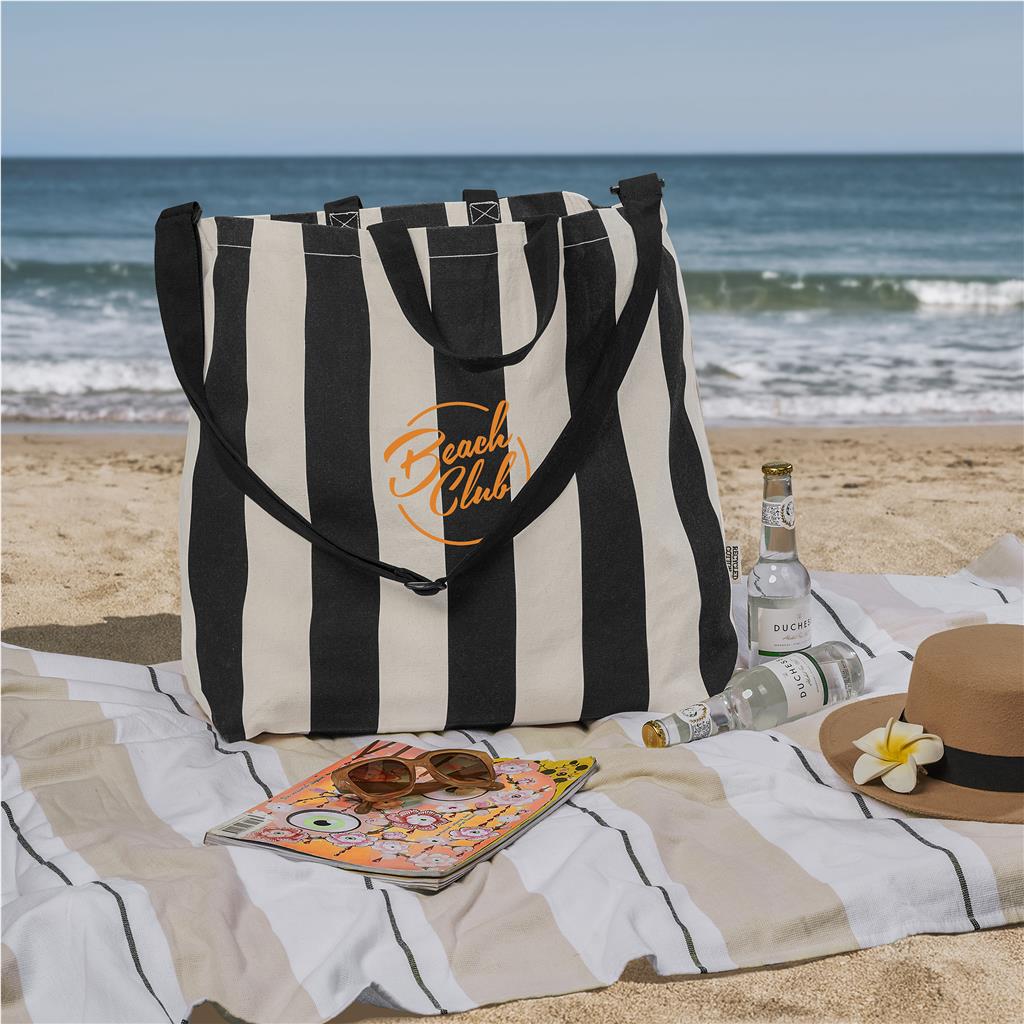 Okiyo Natsuri Recycled Cotton Canvas Large Beach Bag Mirelle Leather and Lifestyle