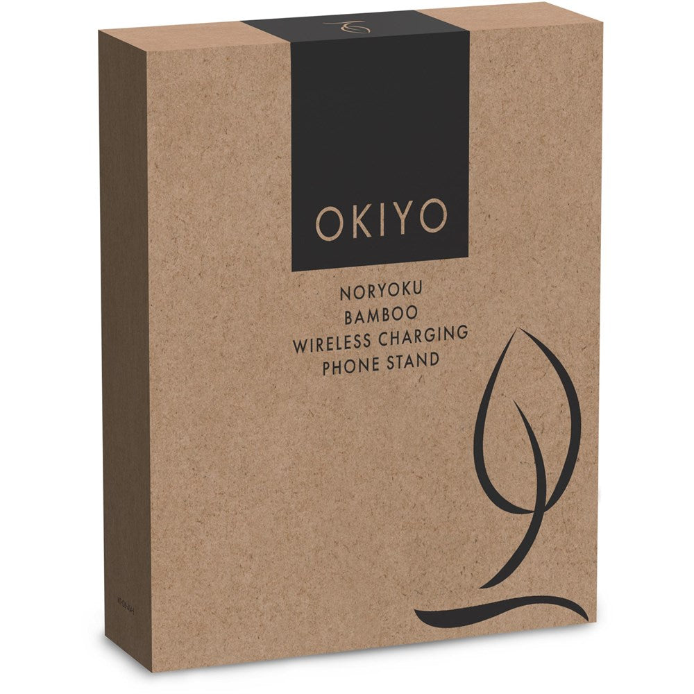 Okiyo Noryoku Bamboo Wireless Charging Phone Stand Mirelle Leather and Lifestyle