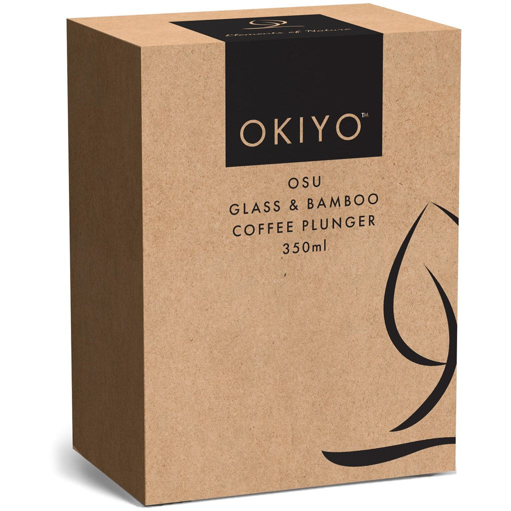 Okiyo Osu Glass & Bamboo Coffee Plunger - 350ml Mirelle Leather and Lifestyle