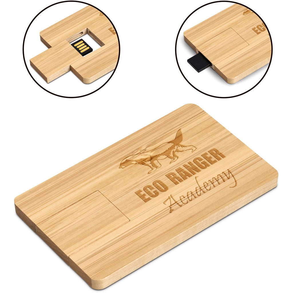 Okiyo Sempai Bamboo Flash Drive - 16GB - MIRELLE Leather and Lifestyle
