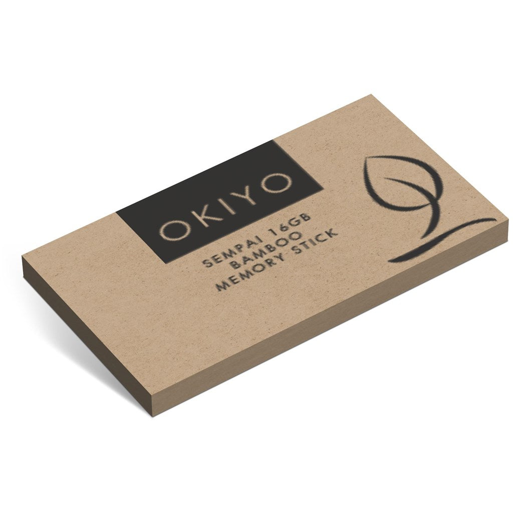 Okiyo Sempai Bamboo Flash Drive - 16GB - MIRELLE Leather and Lifestyle