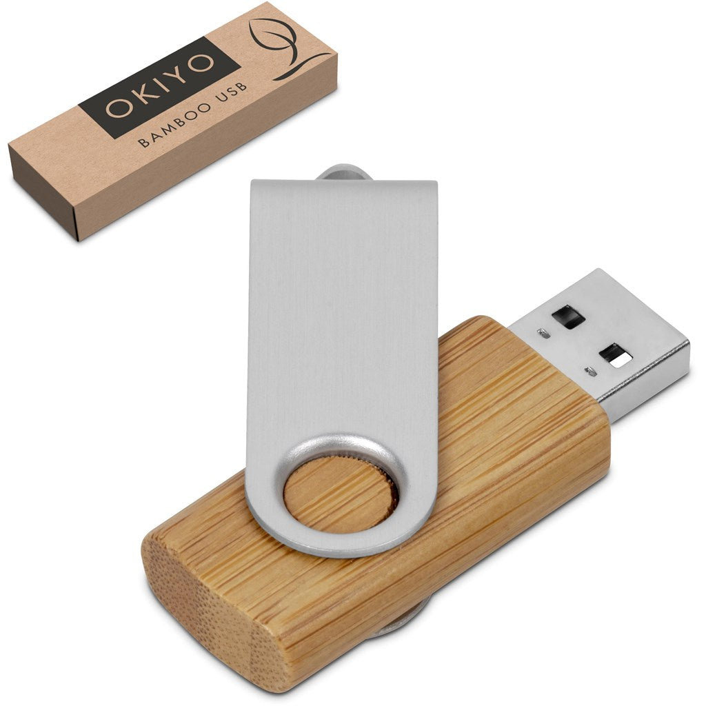 Okiyo Shimasu Bamboo Flash Drive - 8GB - MIRELLE Leather and Lifestyle