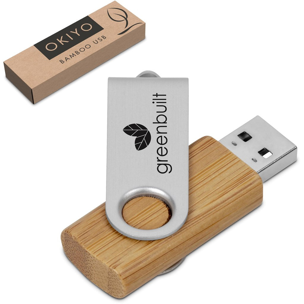 Okiyo Shimasu Bamboo Flash Drive - 8GB - MIRELLE Leather and Lifestyle