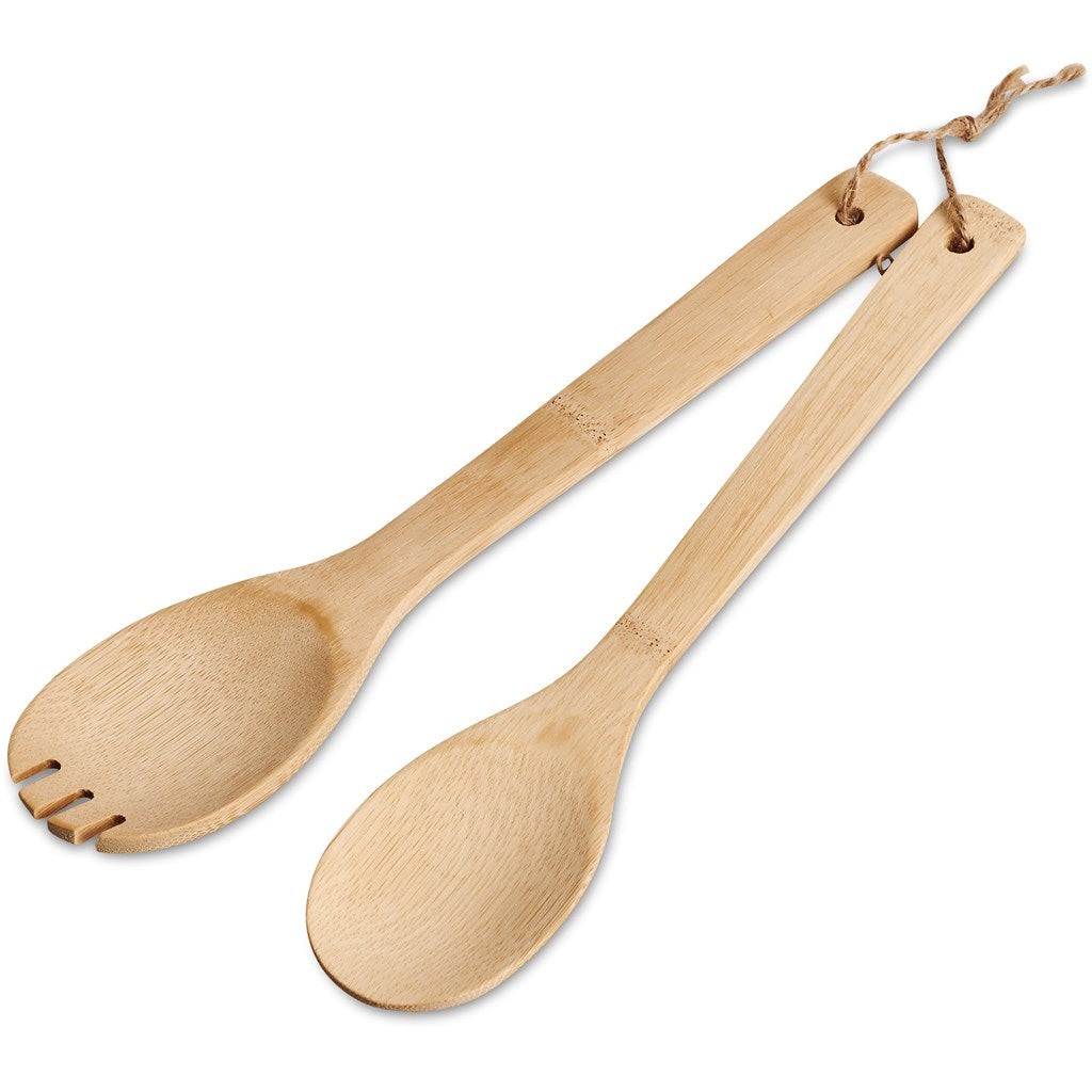 Okiyo Shinsen Bamboo Salad Servers Mirelle Leather and Lifestyle
