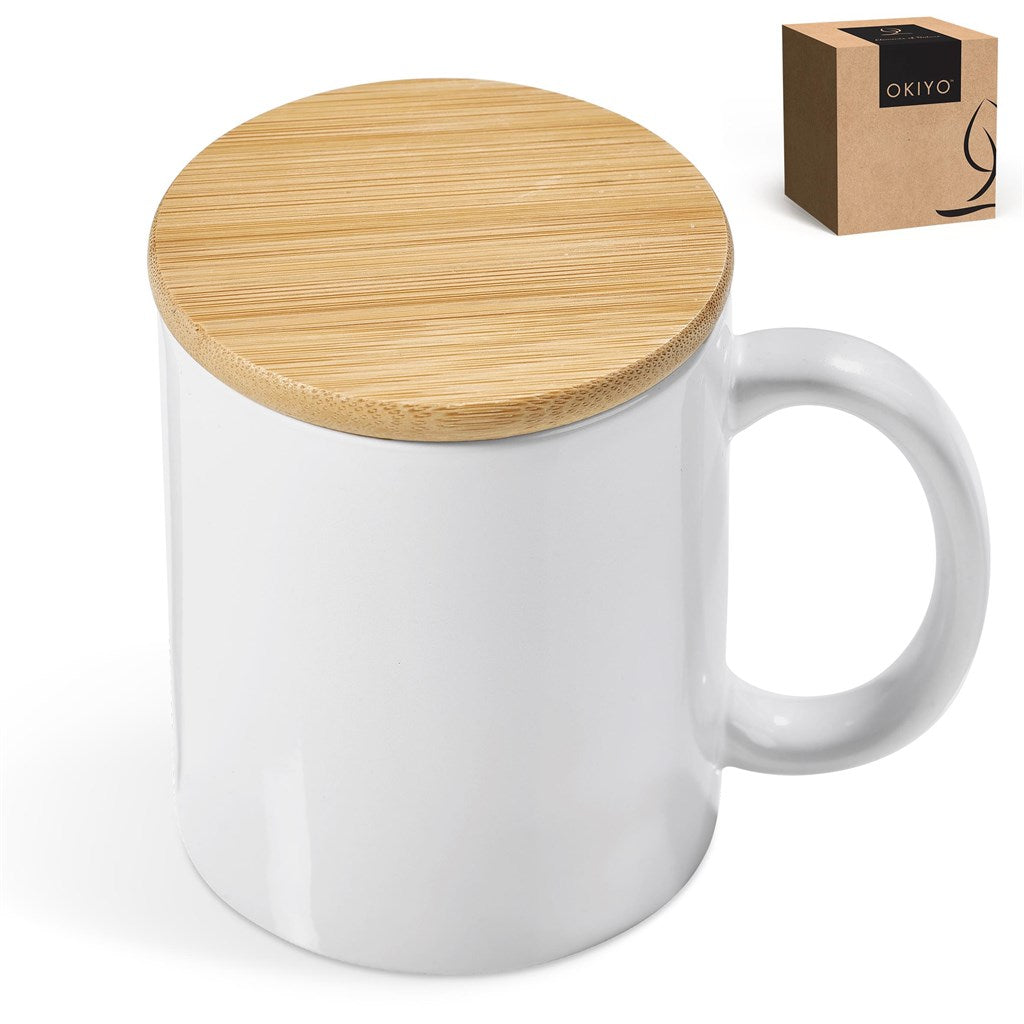 Okiyo Sozo Bamboo & Ceramic Sublimation Coffee Mug - 330ml Mirelle Leather and Lifestyle