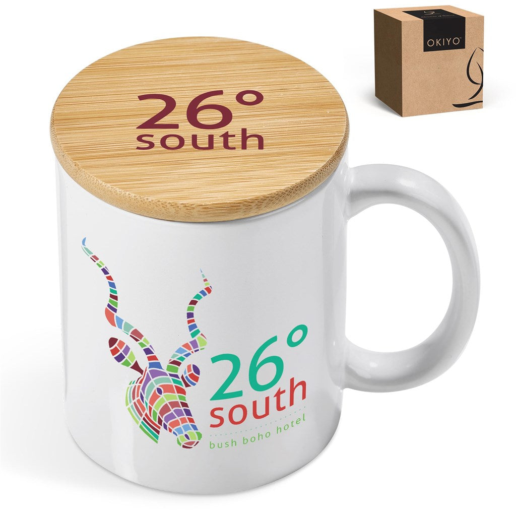 Okiyo Sozo Bamboo & Ceramic Sublimation Coffee Mug - 330ml Mirelle Leather and Lifestyle
