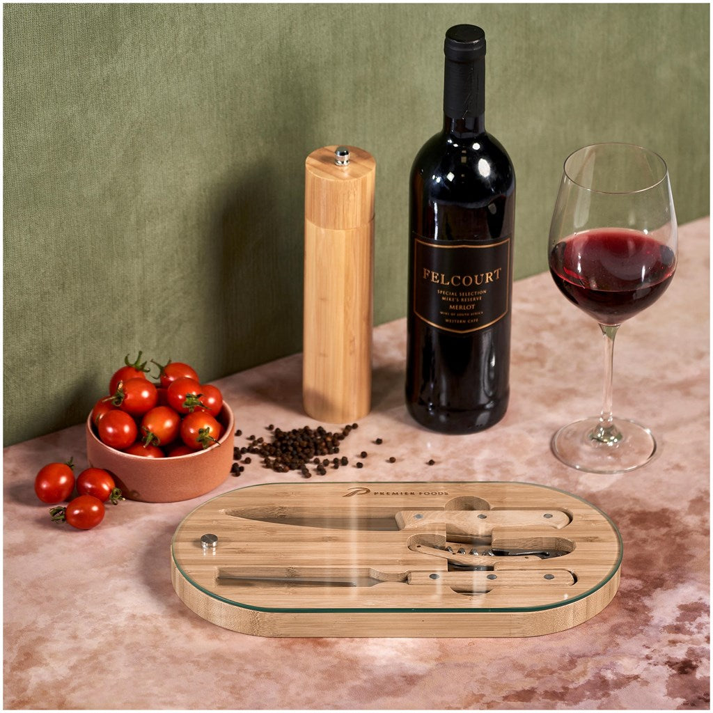 Okiyo Suraisu Bamboo Food & Wine Set Mirelle Leather and Lifestyle