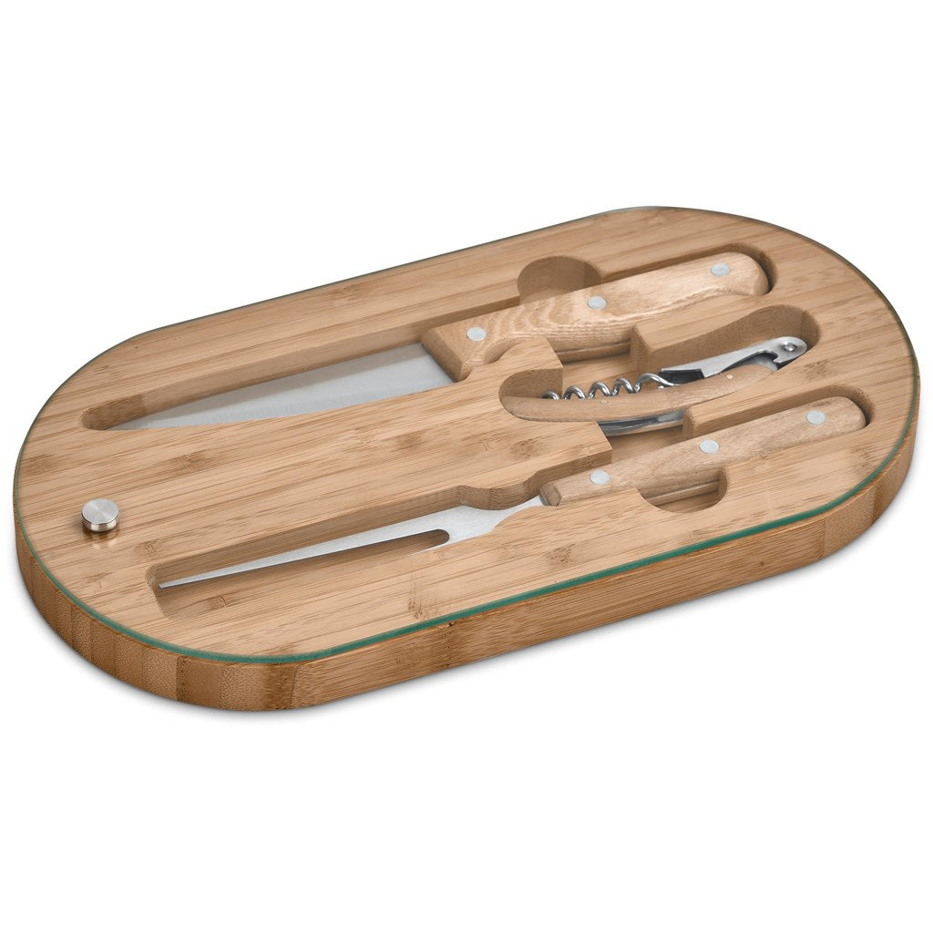 Okiyo Suraisu Bamboo Food & Wine Set Mirelle Leather and Lifestyle